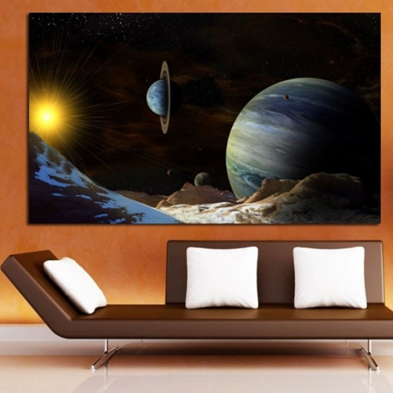 Πίνακας σε καμβά με διάστημα με θέα το σύμπαν
